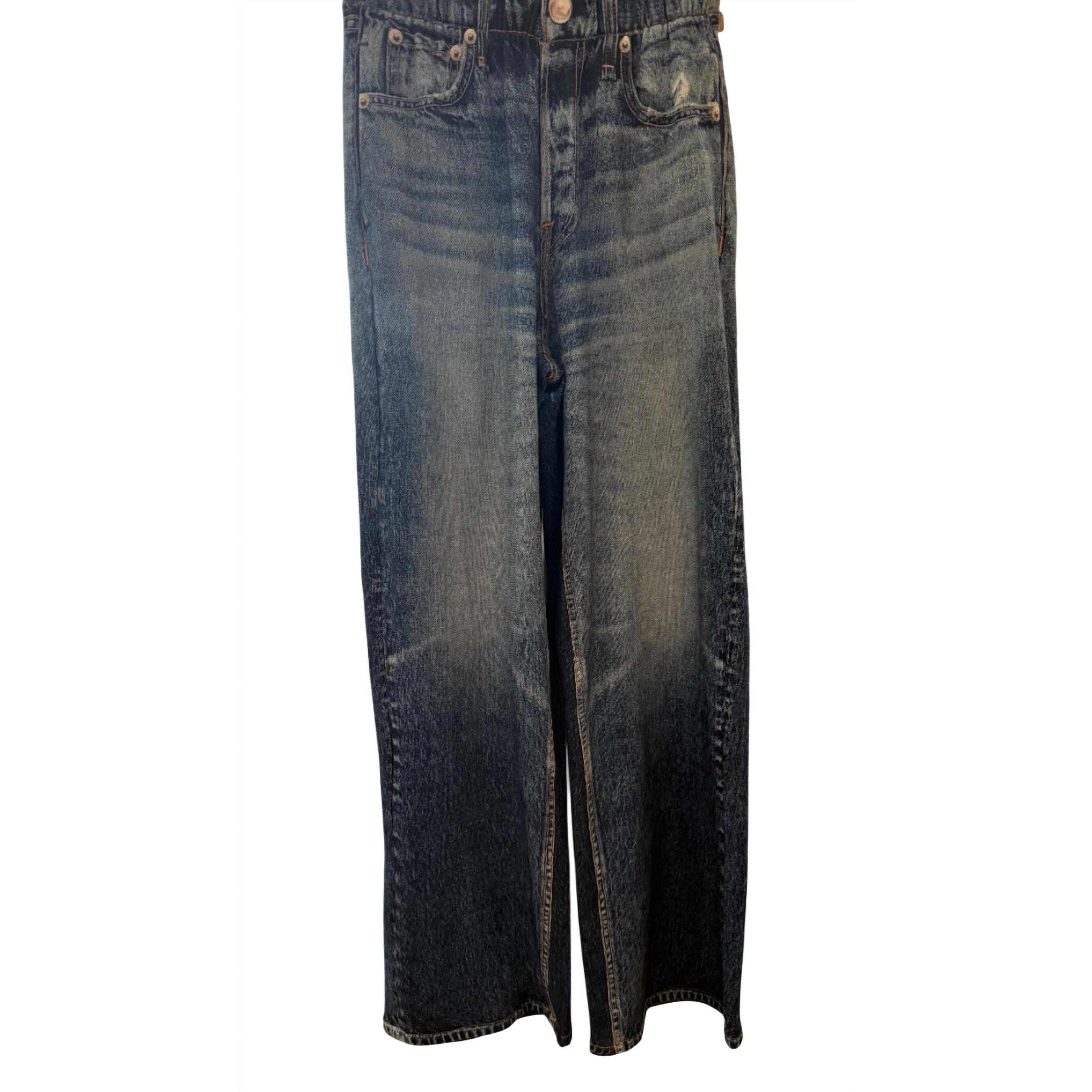 New Elan Women's Faux Jeans With Pockets In Denim Wash